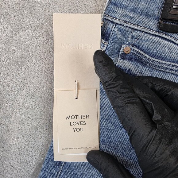 Mother Jeans Womens 31 Mid Rise Dazzler Ankle Fray Stretch Riding Cliffside - Picture 8 of 16